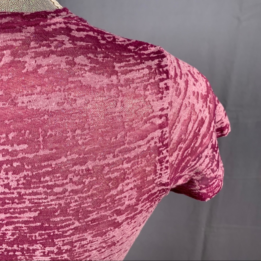 NEW Natural Life Purple Boho Burnout Tee (S) - Picture 10 of 13